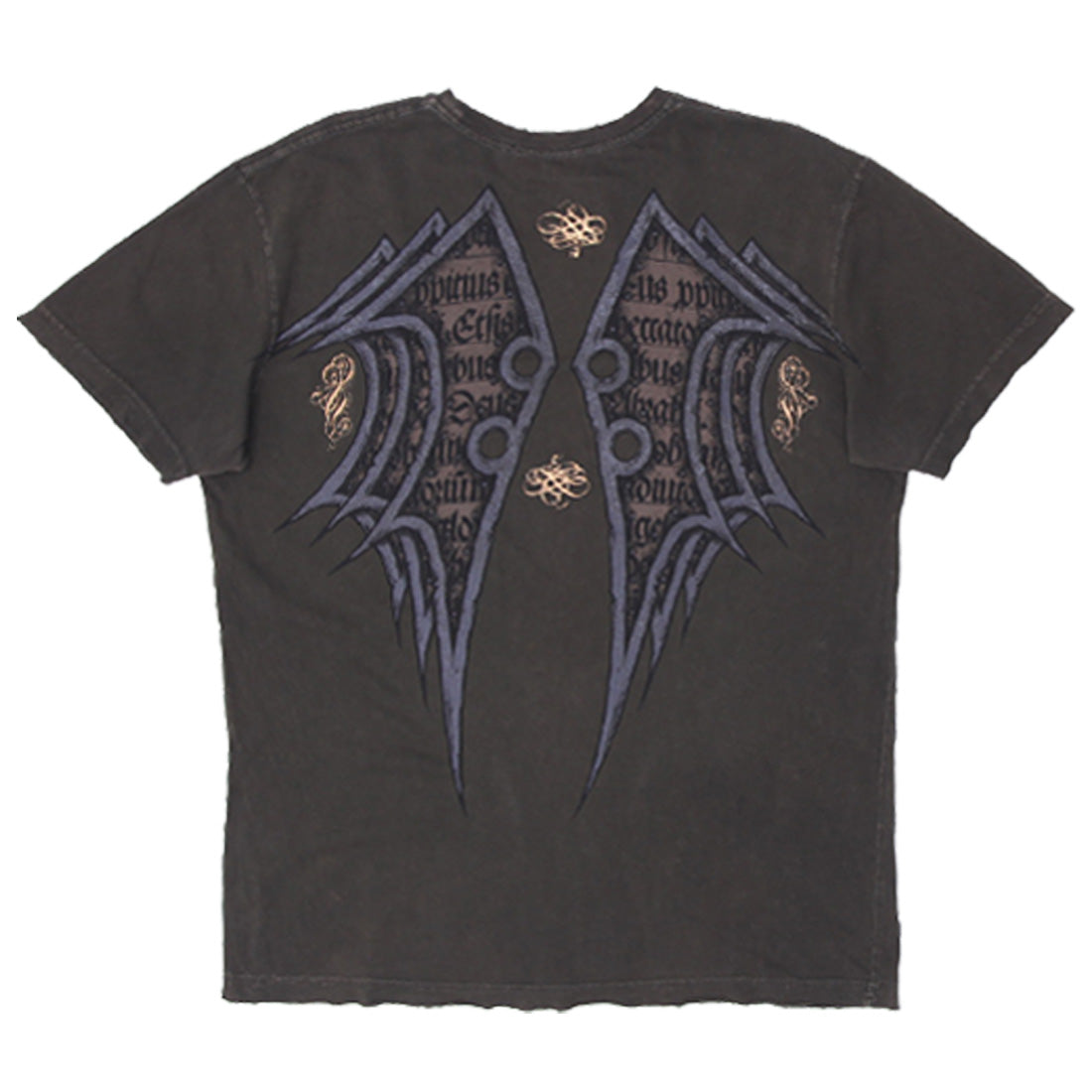Shop Mens Y2K Affliction Skull T-Shirt Double Sided Print