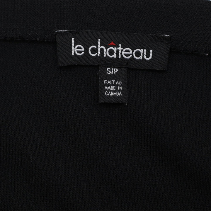 Y2K Ladies Le Chateau Skirt Black Asymmetrical Design Size S