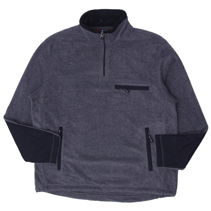 Mens Gap Gray Quarter Zip Fleece Jacket - Fashion Rerun Vintage Migration_Sweaters