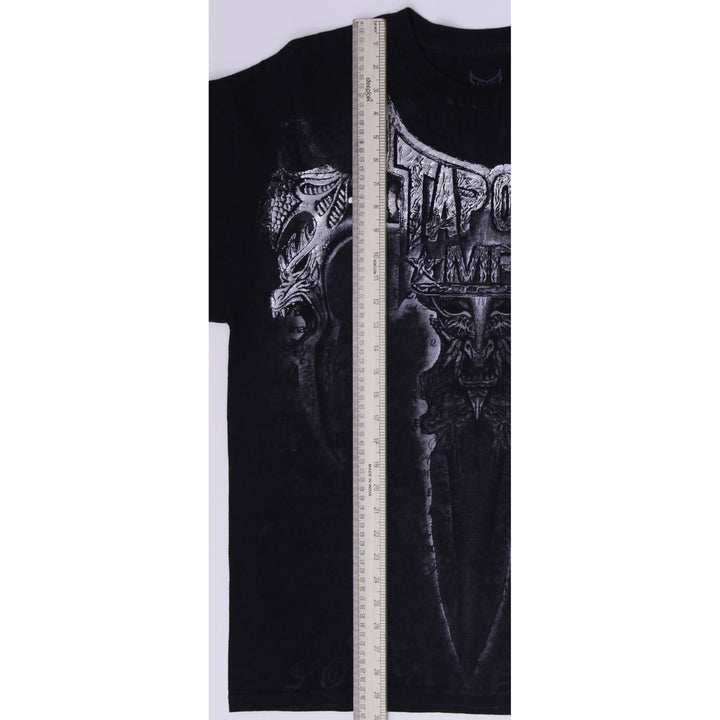 Y2K Mens Tapout MPS Gothic Skull Sword MMA Fighting Graphic T-Shirt Size XL