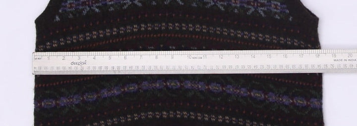 Vintage Mens Polo Ralph Lauren Vest Brown Wool Patterned Knitwear Size M | Migration_Vests RL Collection - De | Fashion Rerun