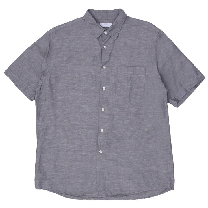 Mens UNI QLO Short Sleeve Button Shirt