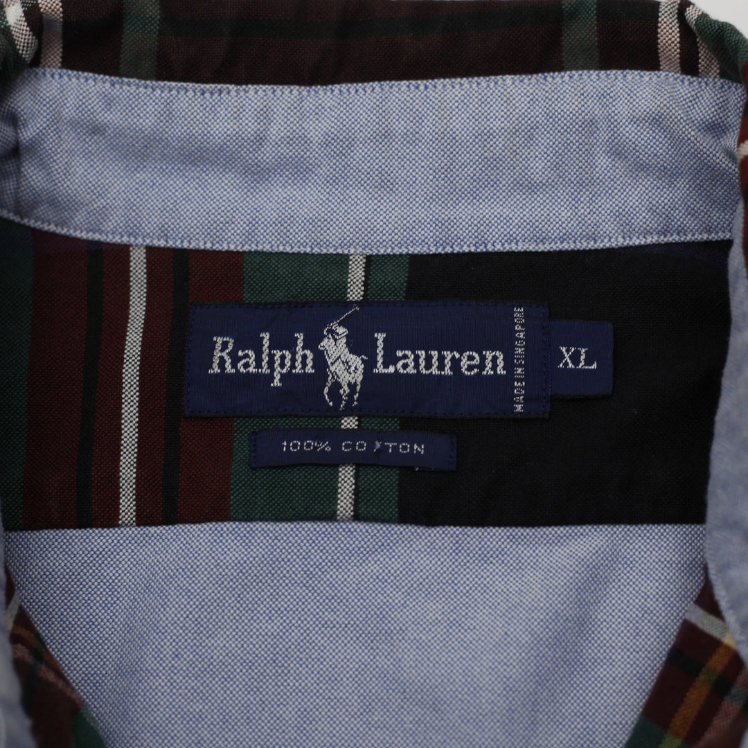 Mens Ralph Lauren Casual Cotton Classic Plaid Shirt Size XL