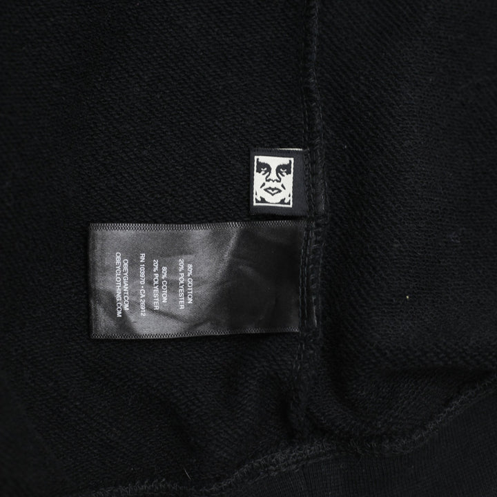 Mens Obey Hoodie Black Graphic Liberty Sweatshirt | Migration_Hoodies SW COLLECTION - Detail View | Fashion Rerun