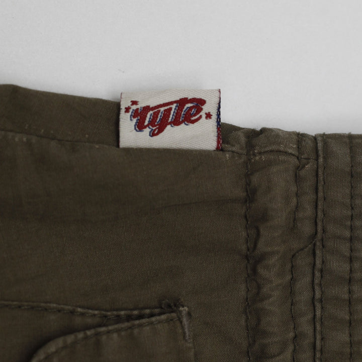Y2K Ladies Tyle Jeans Y2K Olive Green Cargo Tiered Ruffle Mini Skirt