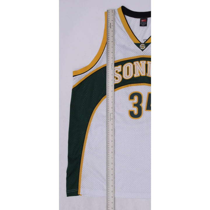 Vintage Nike NBA Sonics #34 Allen Basketball Mesh Jersey XXL | Migration_Jerseys - View 10 | Fashion Rerun