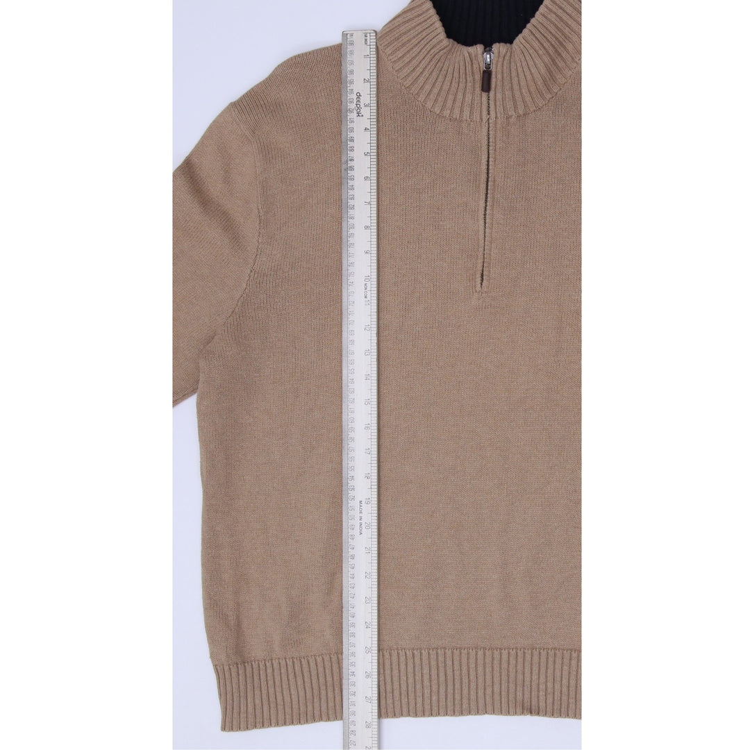 Mens Polo By Ralph Lauren Quarter Zip Knit Sweater 100% Cotton Size XXL