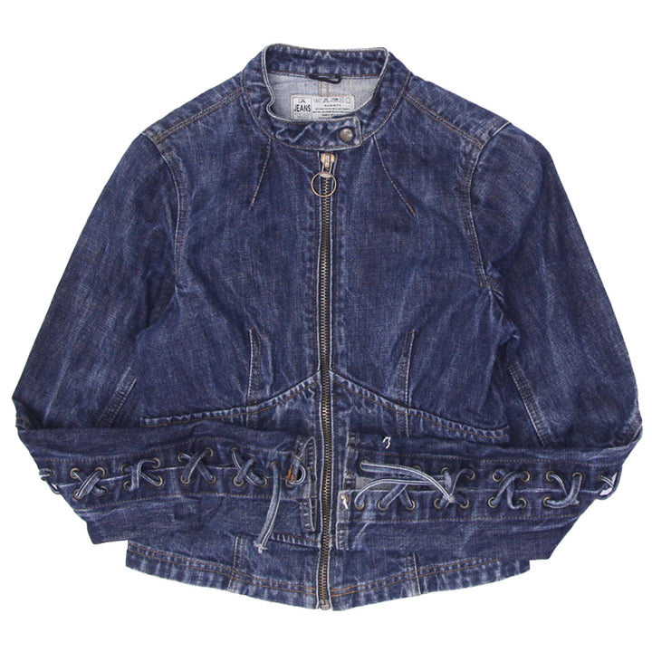 Ladies Alcott Vintage Wash Zipper Denim Jacket