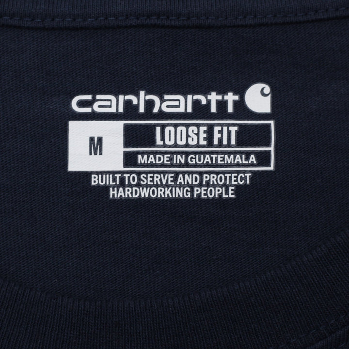 Mens Carhartt K231 NVY Loose Fit Long Sleeve T-Shirt