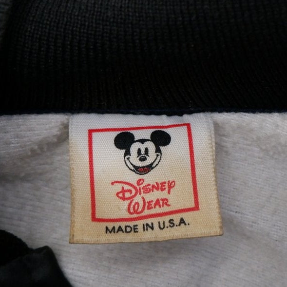 Vintage Mens Disney Mickey Mouse Varsity Jacket Black Embroidered | Migration_Jacket MJ DROP - Back View | Fashion Rerun