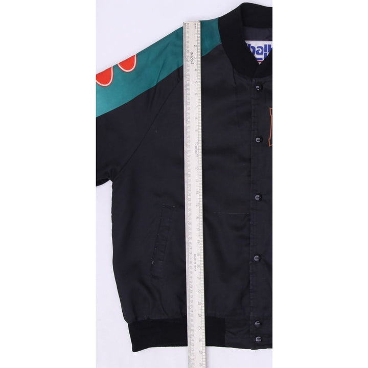 Vintage Miami Dolphins Chalk Line Satin Bomber Jacket Men's Size L 80s 90s NFL | Migration_Jackets - View 9 | Fashion Rerun
