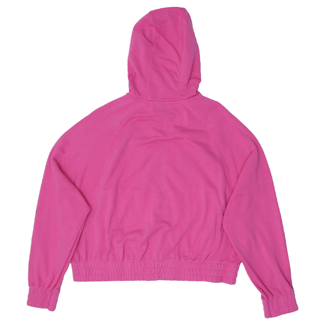Ladies Nike Air Logo Pink Zip Up Crop Hoodie
