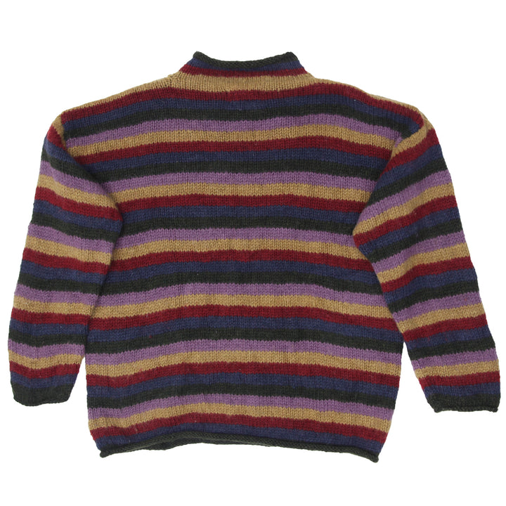 Vintage Yeti Hand Knitted Striped Sweater Ladies - Fashion Rerun Vintage Migration_Sweaters