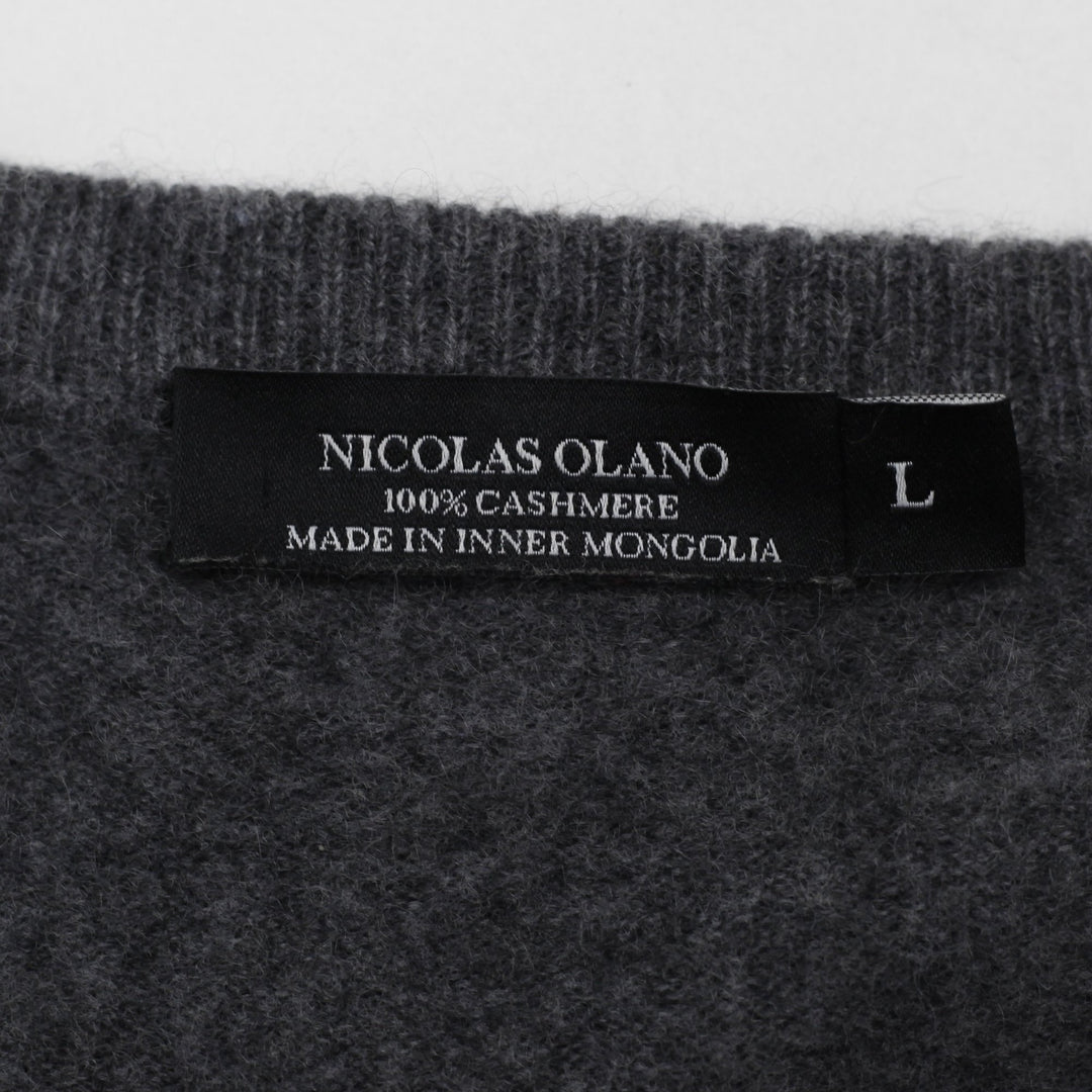 Mens Nicholas Olano 100% Cashmere V-Neck Sweater