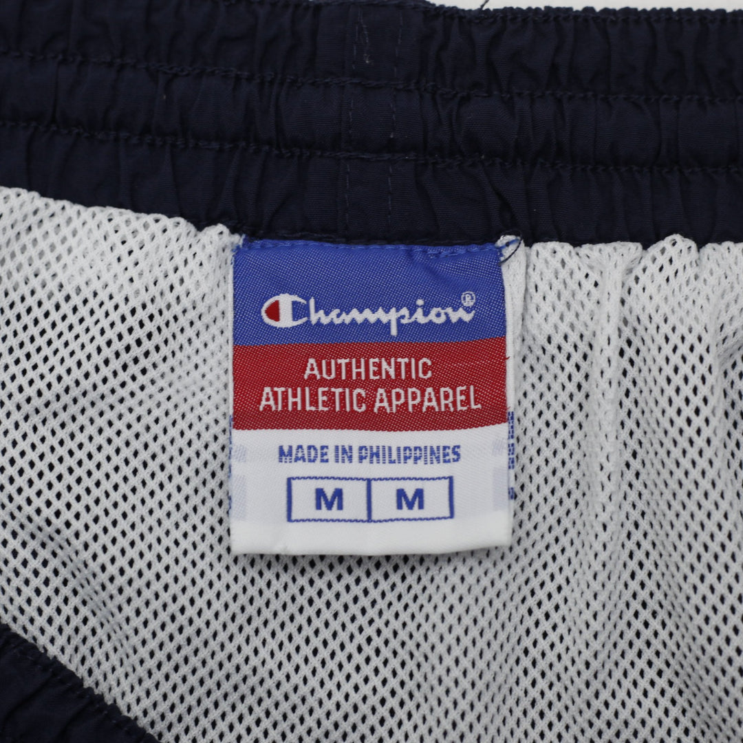 Mens Champion Mesh Lined Track Nylon Shorts Navy Blue Size M