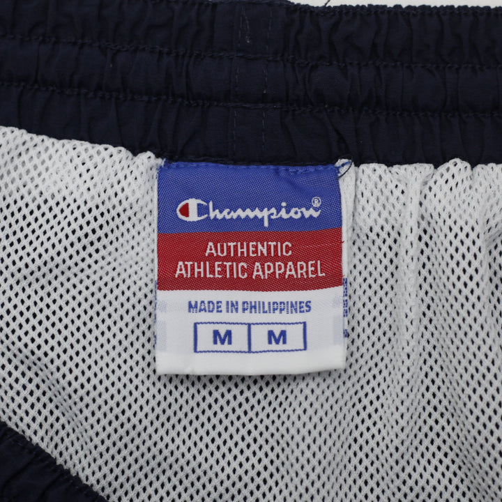 Mens Champion Mesh Lined Track Nylon Shorts Navy Blue Size M