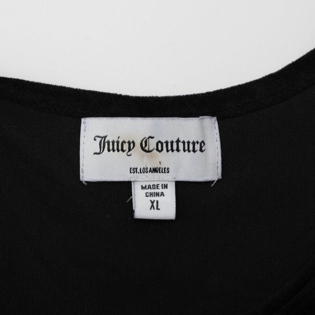 Y2K Ladies Juicy Couture Velour Crop Top Size XL | Migration_Y2K Tops - Back View | Fashion Rerun
