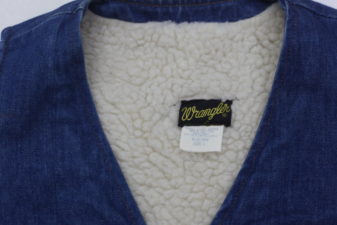 Vintage Wrangler Sherpa Lined Denim Vest