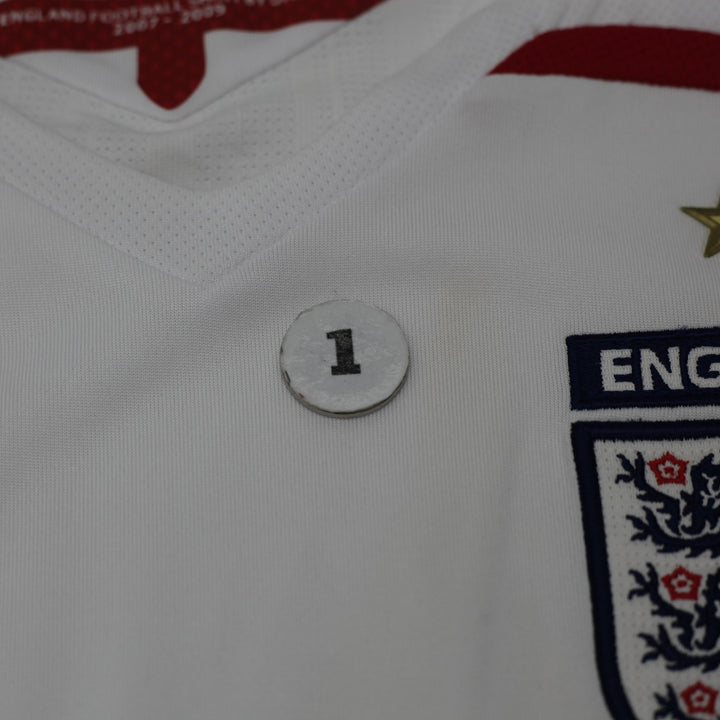 Vintage Umbro England Football 2007-2009 Home Jersey Size Large