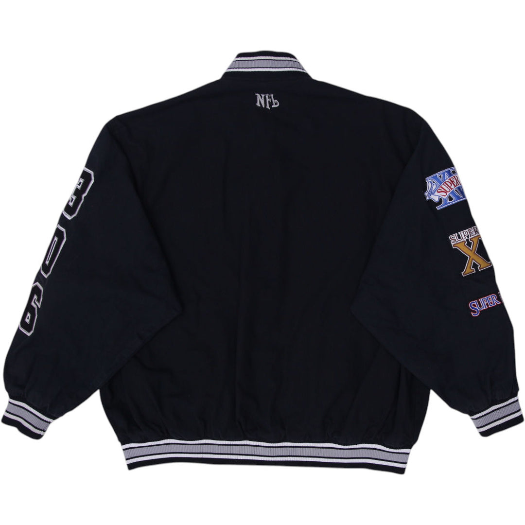 Vintage Mens NFL G-III Carl Banks Oakland Reversible Varsity Jacket Size XXL