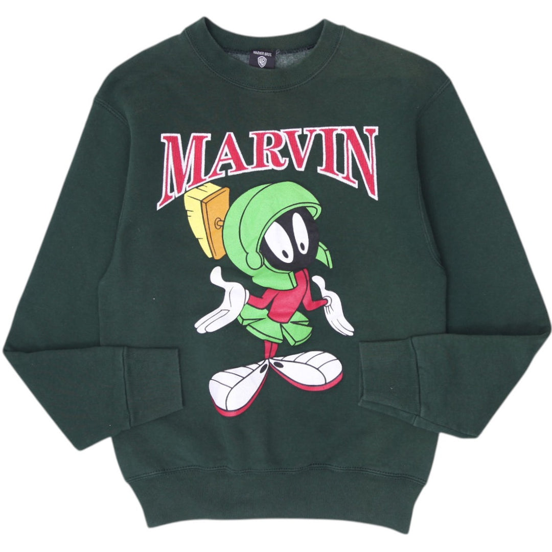 Vintage 90s Warner Bros Studio Store Marvin The Martian Sweatshirt USA Made S