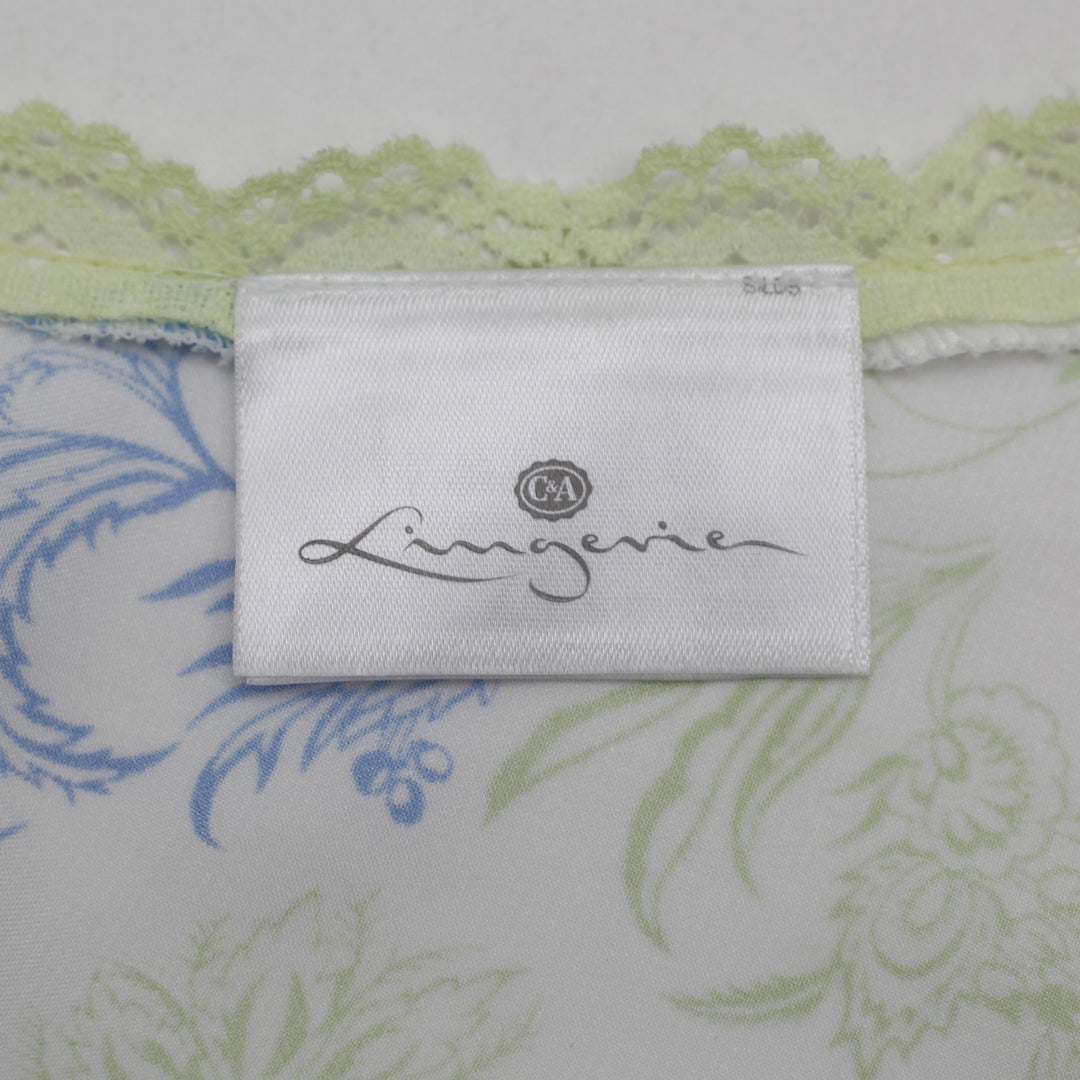 Y2K Ladies C&A Lingerie Coquette Floral Satin Camisole Top Size S