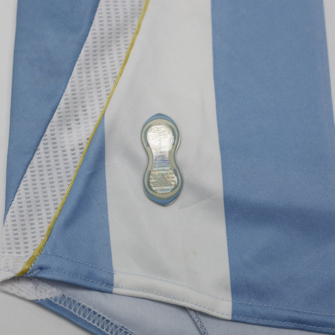 Vintage Mens Adidas Argentina 2006 World Cup Home Football Messi #18 Jersey