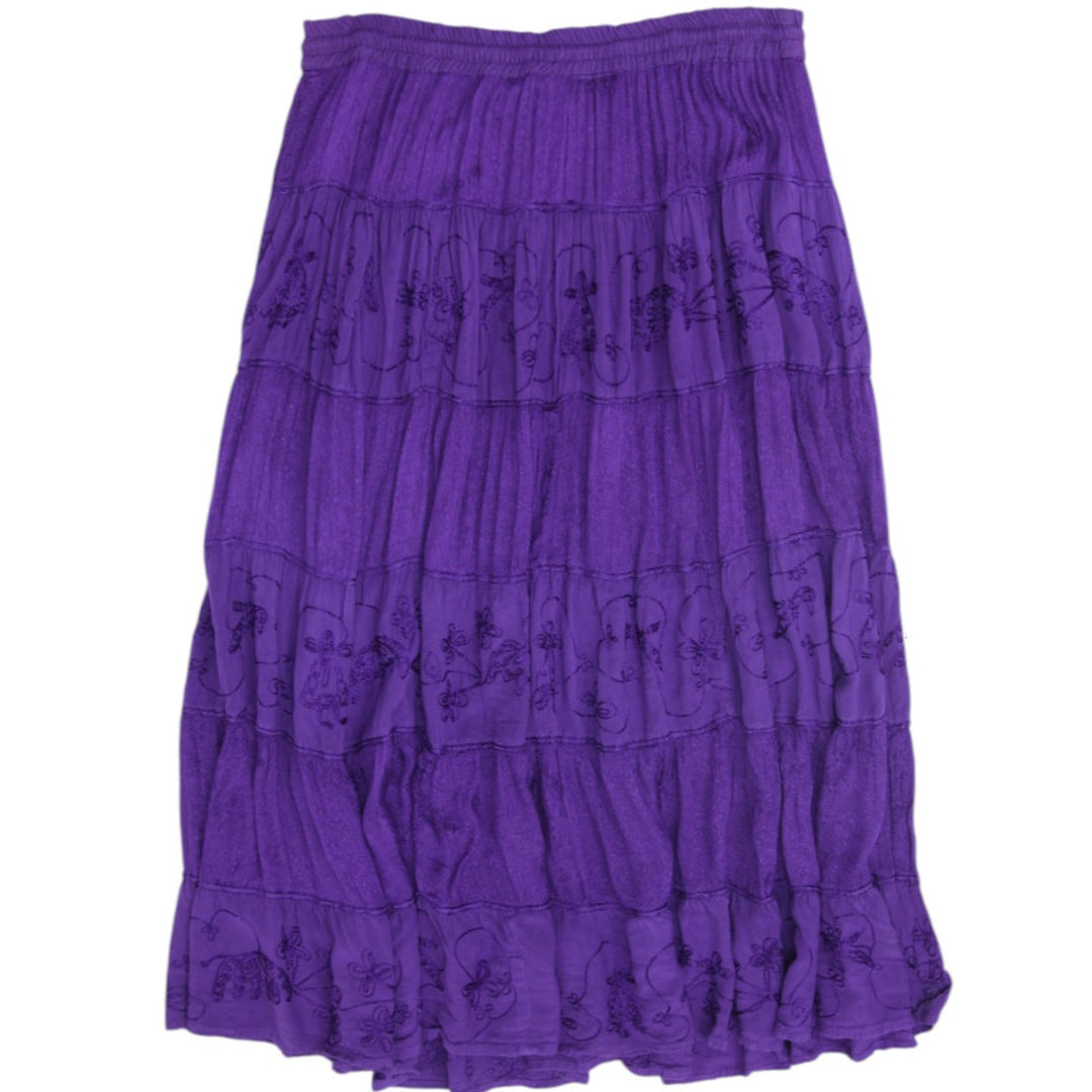 Y2K Ladies Raja Crinkle Broomstick Maxi Skirt Size FS