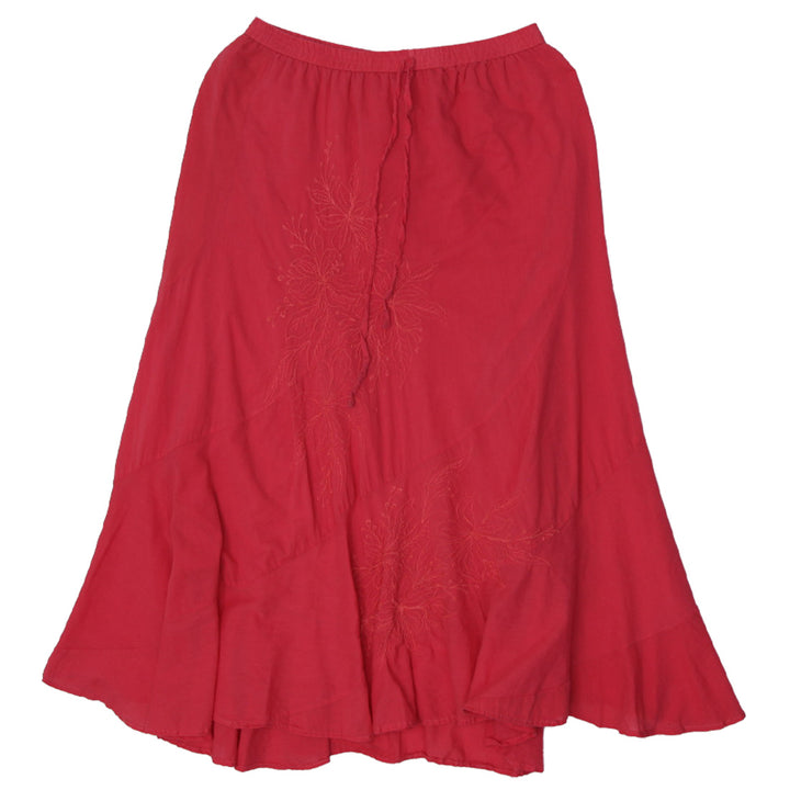 Y2K Ladies Embroidered Floral Long Skirt