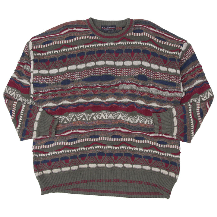 Vintage Brandini Coogi Style 3D Knitted Sweater - Fashion Rerun Vintage Migration_Sweaters
