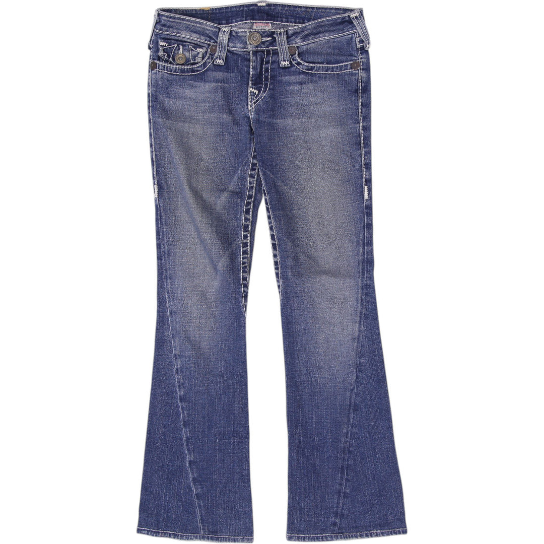 Y2K Ladies True Religion Joey Twisted Seam Flare Jeans Size 27