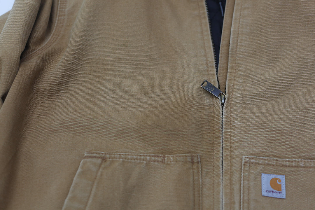 Youth Boys 104053-BRN Quilted Carhartt Hooded Jacket