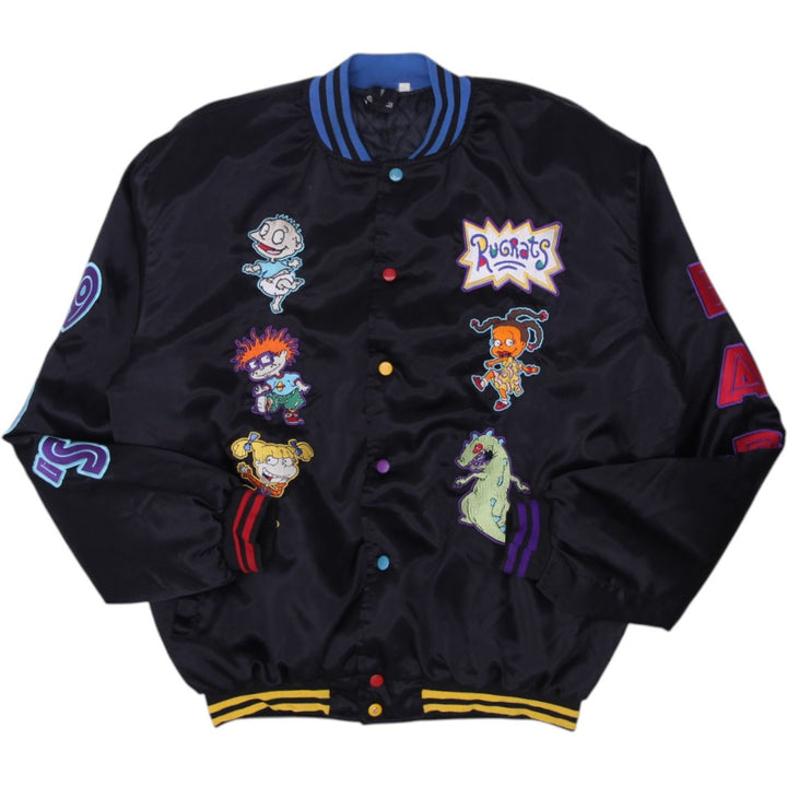 Vintage Mens JC Customs Rugrats Black Cartoon Snap Button Jacket Size M | Migration_Jackets | Fashion Rerun