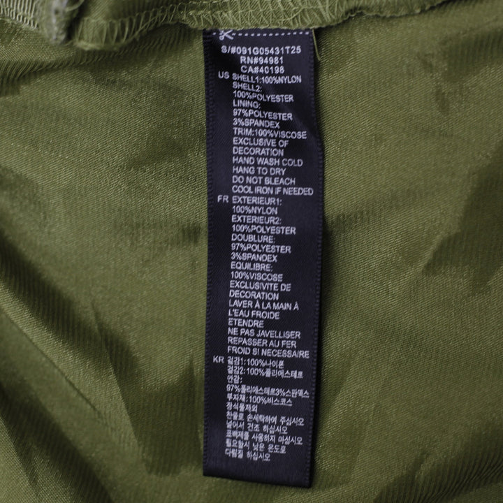 Y2K Ladies XXI Twist Olive Green Tiered Lace Ruffle Mini Skirt Size s