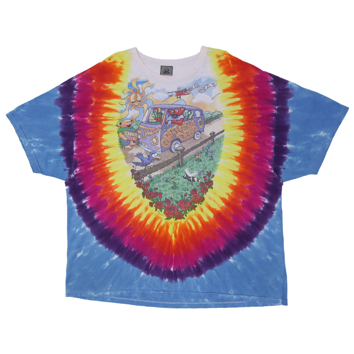 1994 Vintage Grateful Dead Summer Tour Tie Dyed T-Shirt Liquid Blue - Fashion Rerun Vintage Migration_T-Shirt