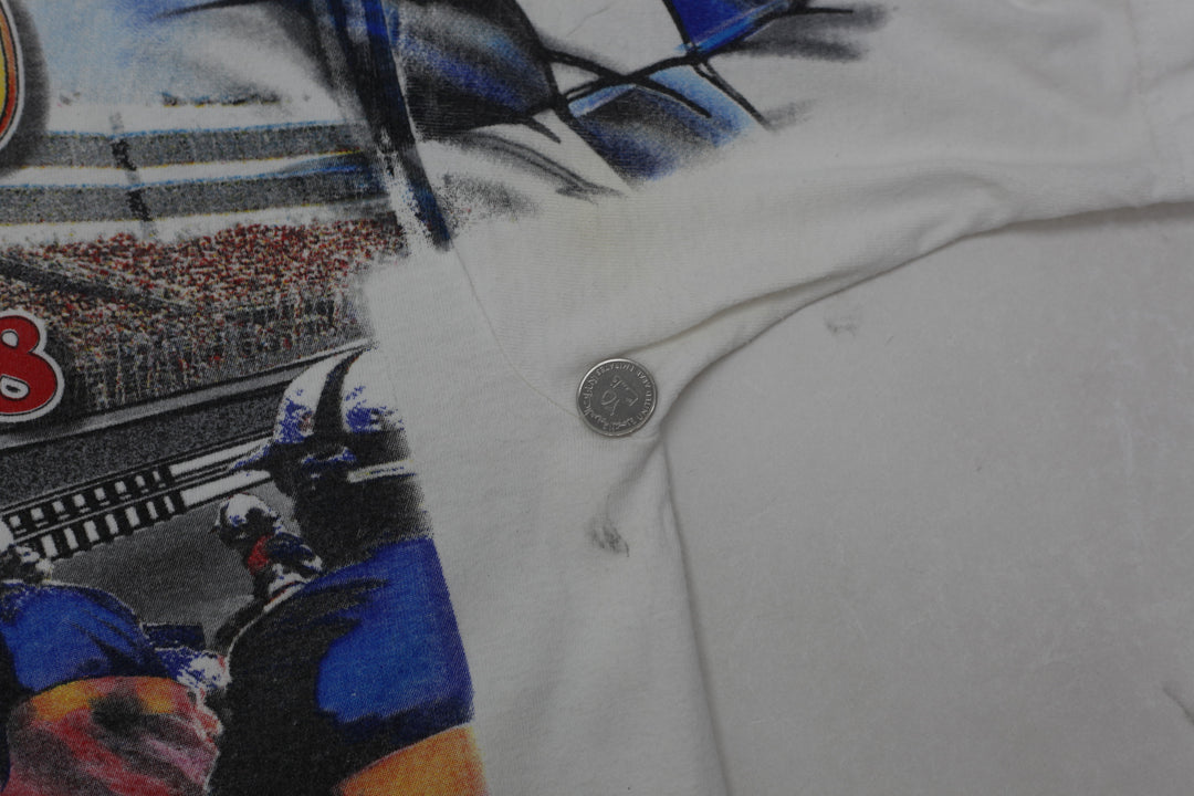 1998 Vintage MBNA Gold 400 Nascar Winston Cup Series AOP T-Shirt Made in USA XL - Fashion Rerun Vintage Migration_T-Shirt