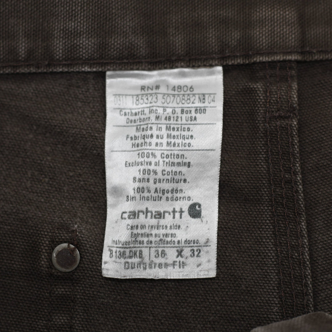 Mens Carhartt B136 DKB Double Knee Carpenter Pants Size 36x32