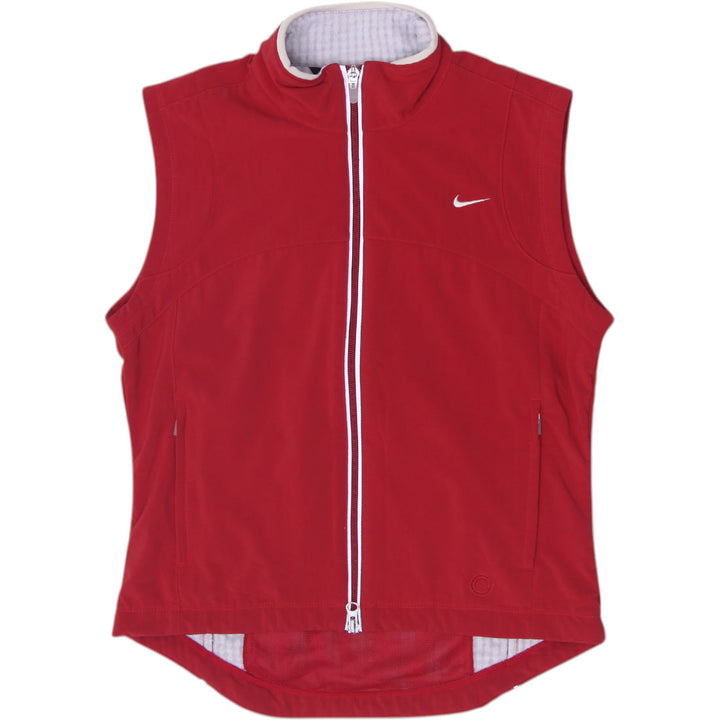 Vintage Ladies Nike Sphere Red Full Zip Running Vest Size XS