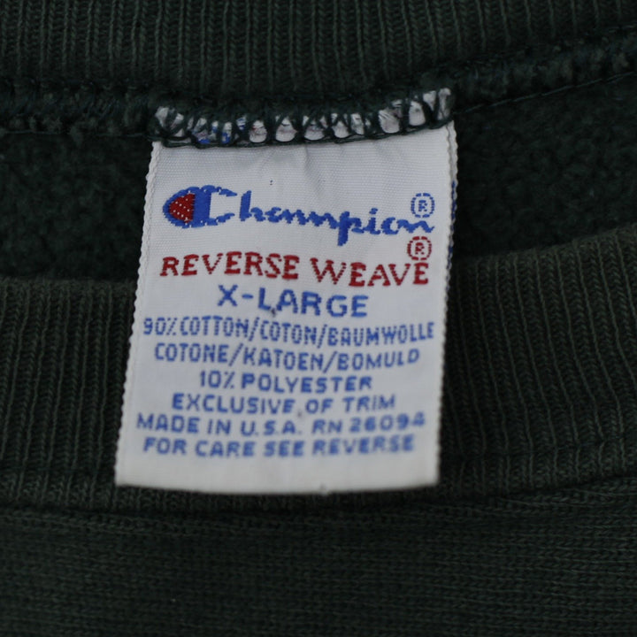 Vintage Mens Champion Reverse Weave Sweatshirt Green Logo | Migration_Sweatshirt - Back View | Fashion Rerun
