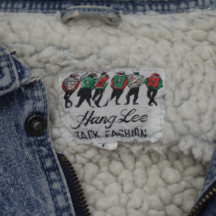 Vintage Hang Lee Sherpa Fleece Lined Denim Jacket Distressed - Fashion Rerun Vintage Migration_Jacket