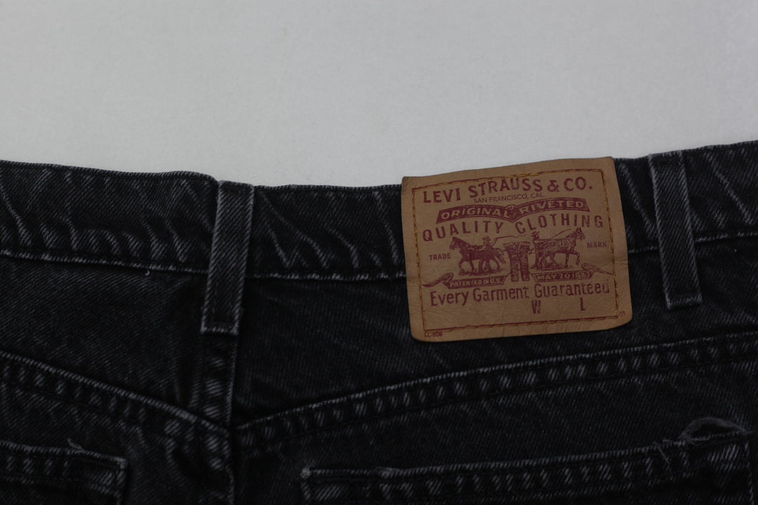 Vintage Ladies Levi Strauss Black Denim Shorts | Migration_Shorts UAENAT20 - Back View | Fashion Rerun