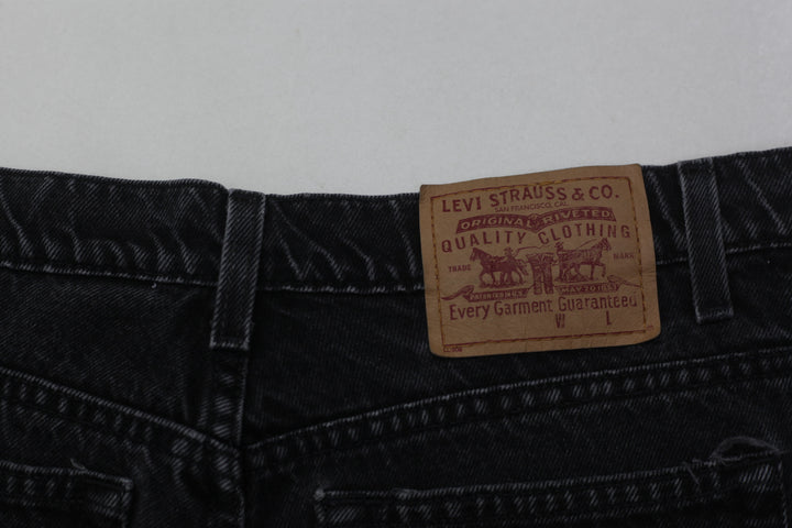 Vintage Ladies Levi Strauss Black Denim Shorts | Migration_Shorts UAENAT20 - Back View | Fashion Rerun