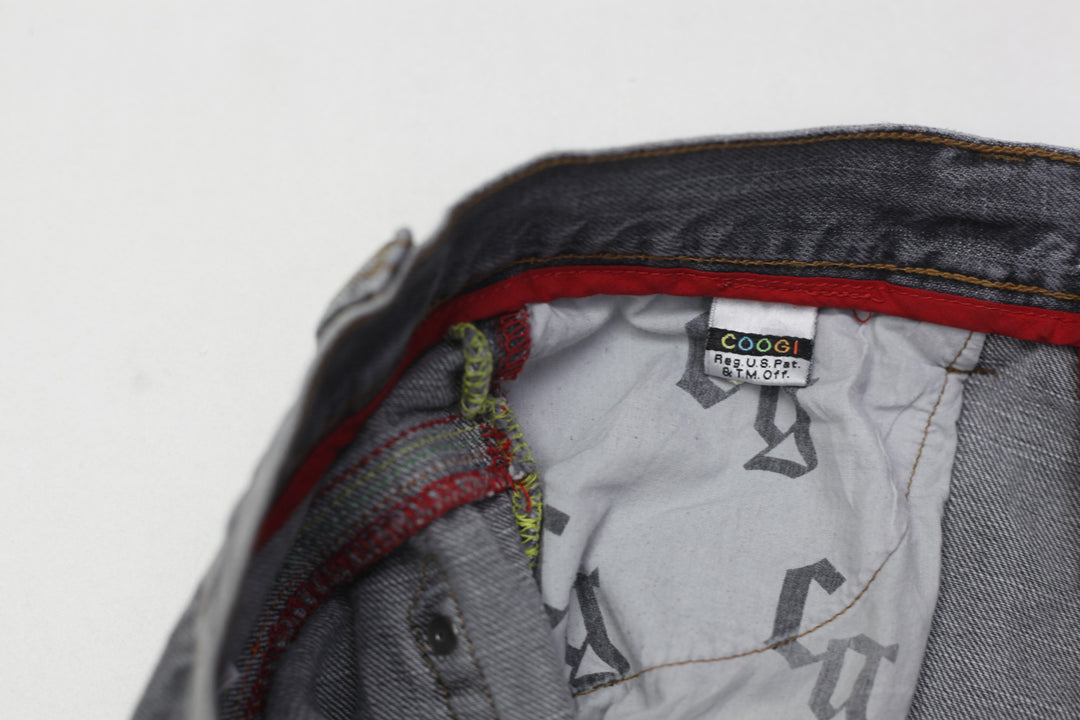 Y2K Ladies Coogi Embroidered Wide Leg Baggy High Waist Jeans