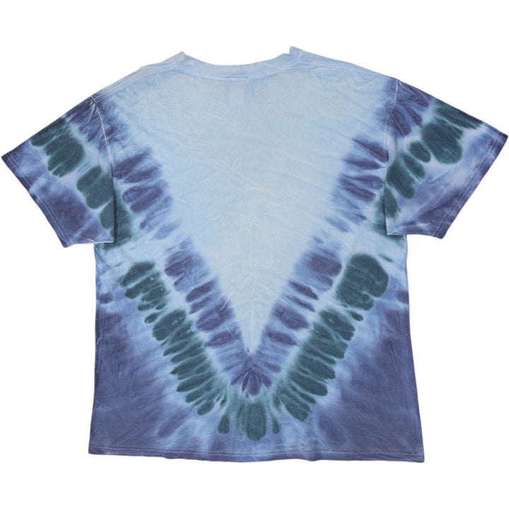 Vintage 90s South Bay Surf SBS Dragon & Surfboard Tie Dye Graphic T-Shirt Sz XL