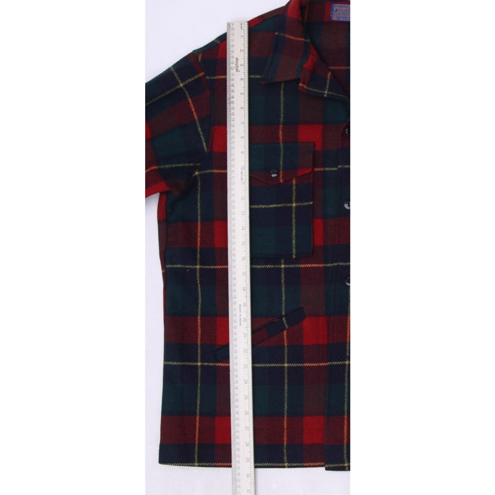 Vintage Pendleton Wool Jacket Red Green Plaid Wool Made In USA L | Migration_Jackets - View 6 | Fashion Rerun