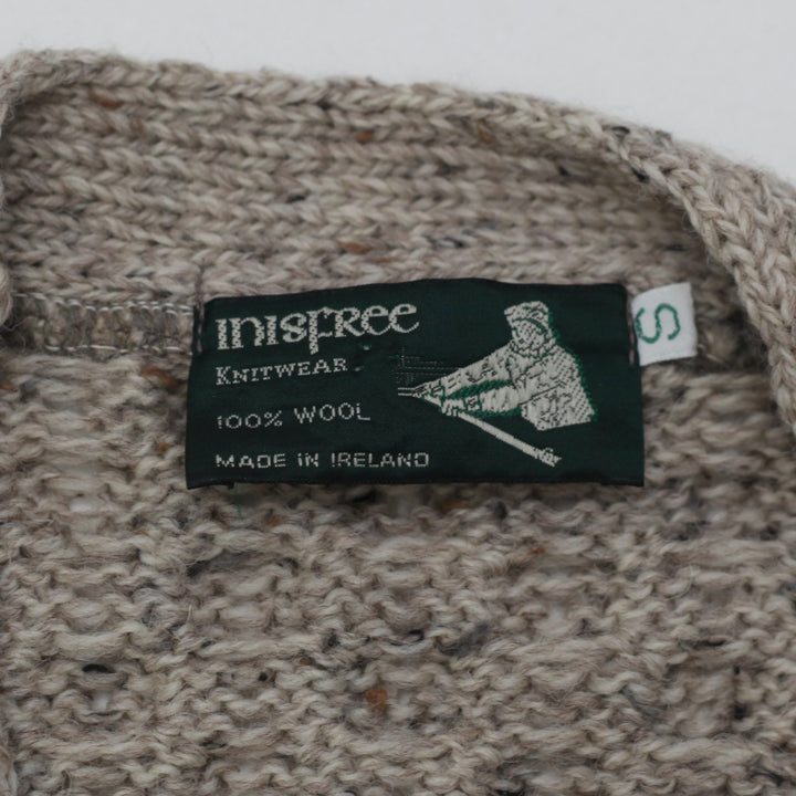Vintage Inisfree Knitwear 100% Wool Cardigan Sweater With Wooden Button Made In Ireland Ladies - Fashion Rerun Vintage Migration_Sweaters