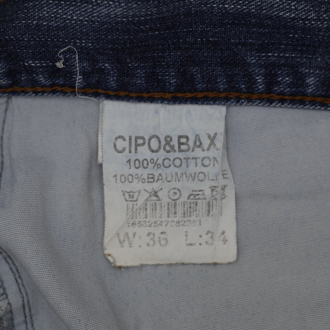 Y2K Mens Cipo & Baxx Skull Graphic Wide Leg Jeans Size W: 36 L: 34