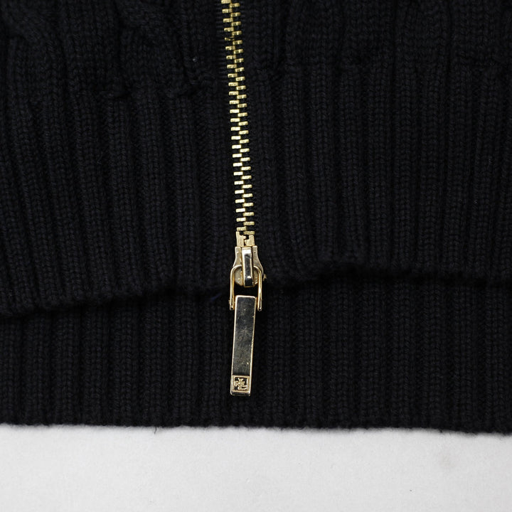Ladies Lauren Ralph Lauren Navy Cable Knit Full Zip Cardigan Size M | Migration_Knitwear & Sweaters - Alterna | Fashion Rerun