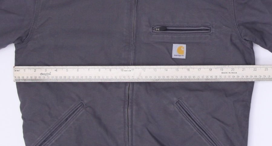 Mens Carhartt 104392-GVL Fleece Lined Relaxed Fit Zip Up Hooded Jacket