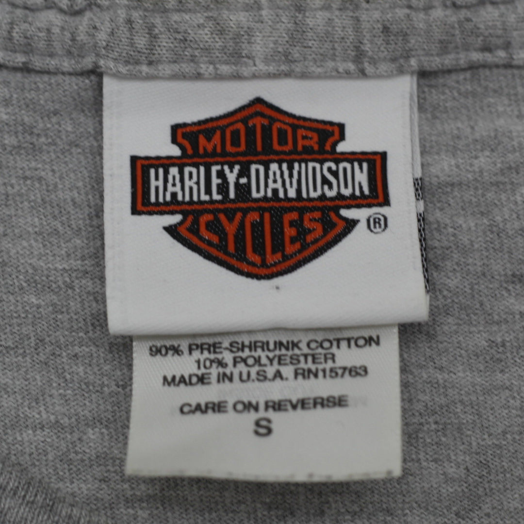 Vintage Mens Harley-Davidson Gray Looney Tunes Graphic T-Shirt Size S